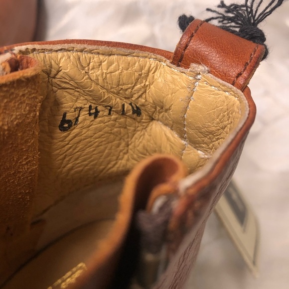 Frye Sasha Moto Shortie Boot NWT, Cognac, Size 9.5 NWOB - Picture 4 of 9